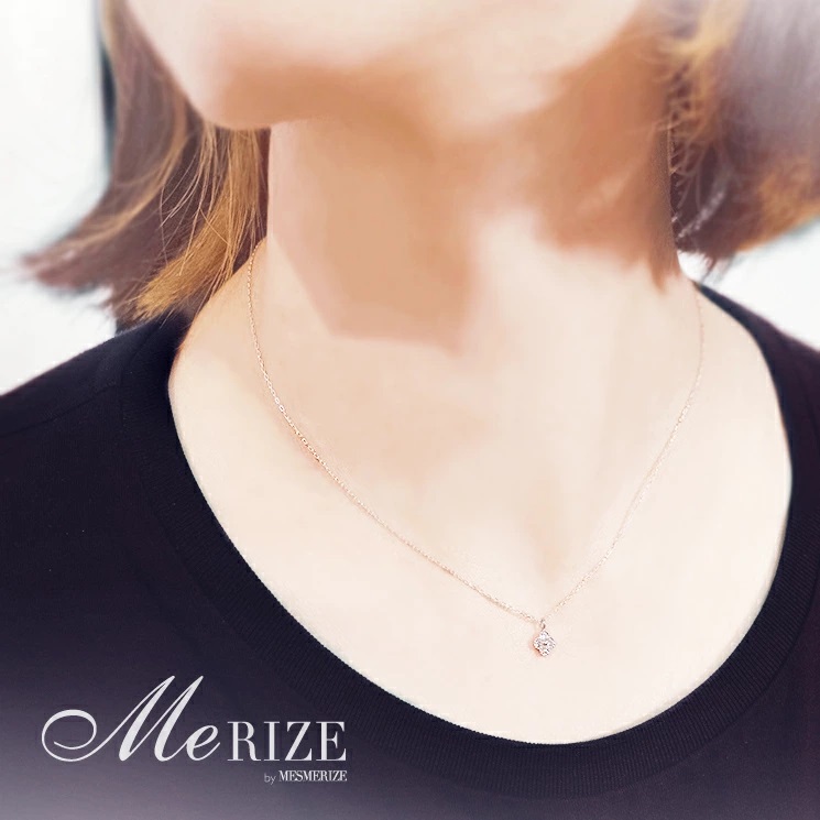 ネックレス 天然 ダイヤ 0.1ct 4石 ミル打ち 四つ葉 クローバー ペンダント SIクラス フラワー 花 "Manon マノン" n-157【K18WG】（KRP）G21-1411