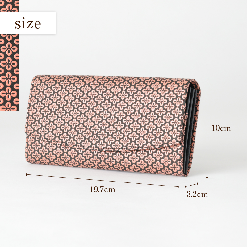 甲州市×印傳屋　束入Z（黒革×ピンク漆）J-1203