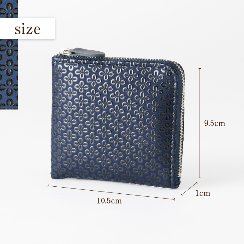 甲州市×印傳屋 F小銭入11（赤革×黒漆）C7-1201