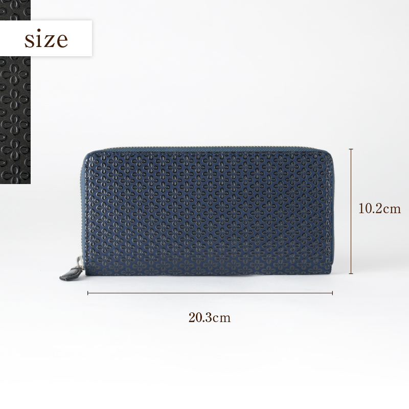 甲州市×印傳屋 束入Y（黒革×黒漆）G-1202