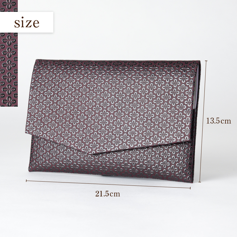 甲州市×印傳屋 熨斗袋入［大］（紫革×黒漆）E5-1203