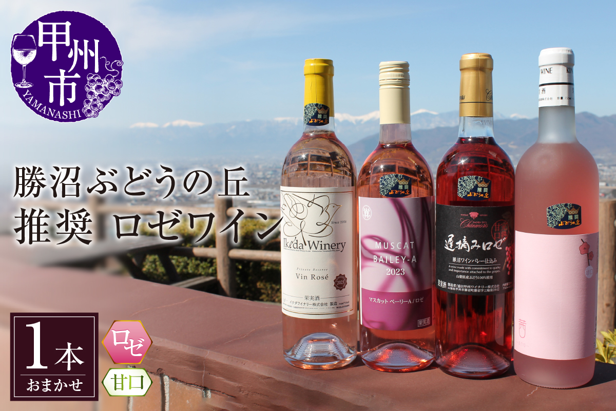 勝沼ぶどうの丘推奨 ロゼワイン（甘口）1本（KBO）B11-602