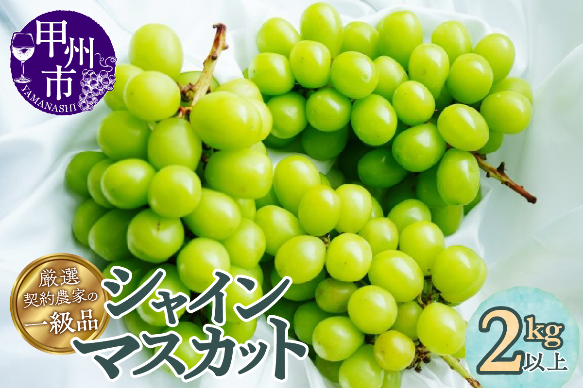 厳選契約農家の一級品 シャインマスカット2kg以上 3～5房【2025年配送】（SFL）C-430