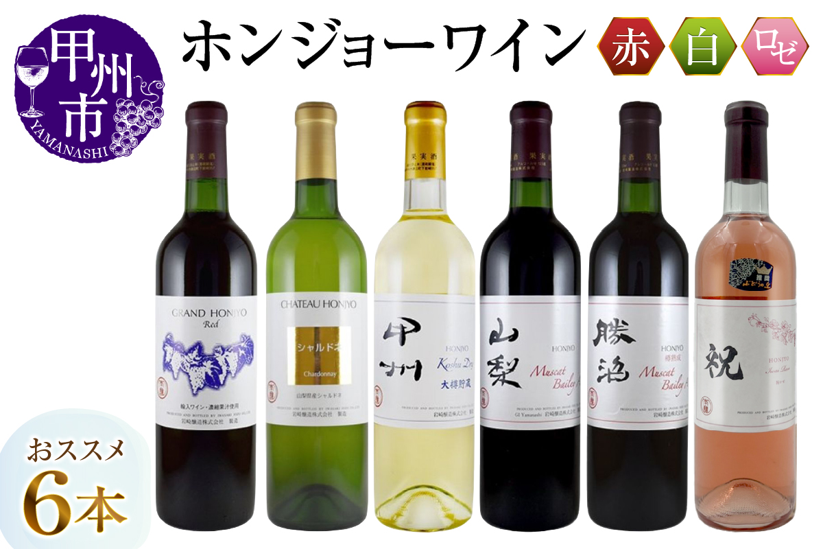 ホンジョーワインおススメ6本セット(MG) E-624