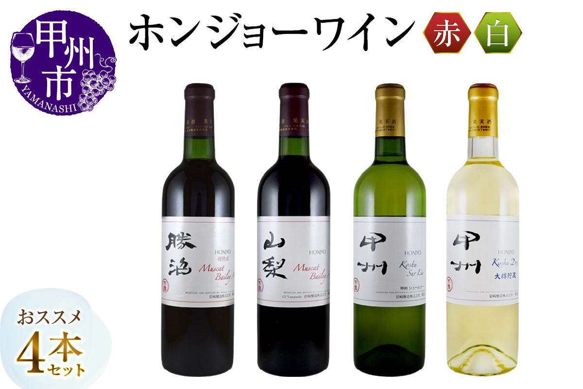 ホンジョーワインおすすめ4本セット（MG）C8-652