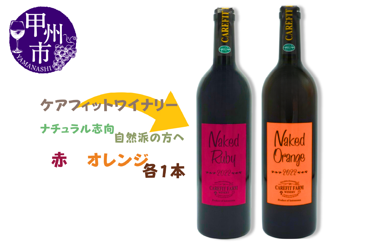 『農福連携』ケアフィットファームが贈るオレンジワインと赤ワイン2本セット（MG）C-687