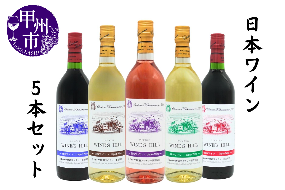 シャトー勝沼 日本ワイン ワインズヒル5本セット（MG）C3-651
