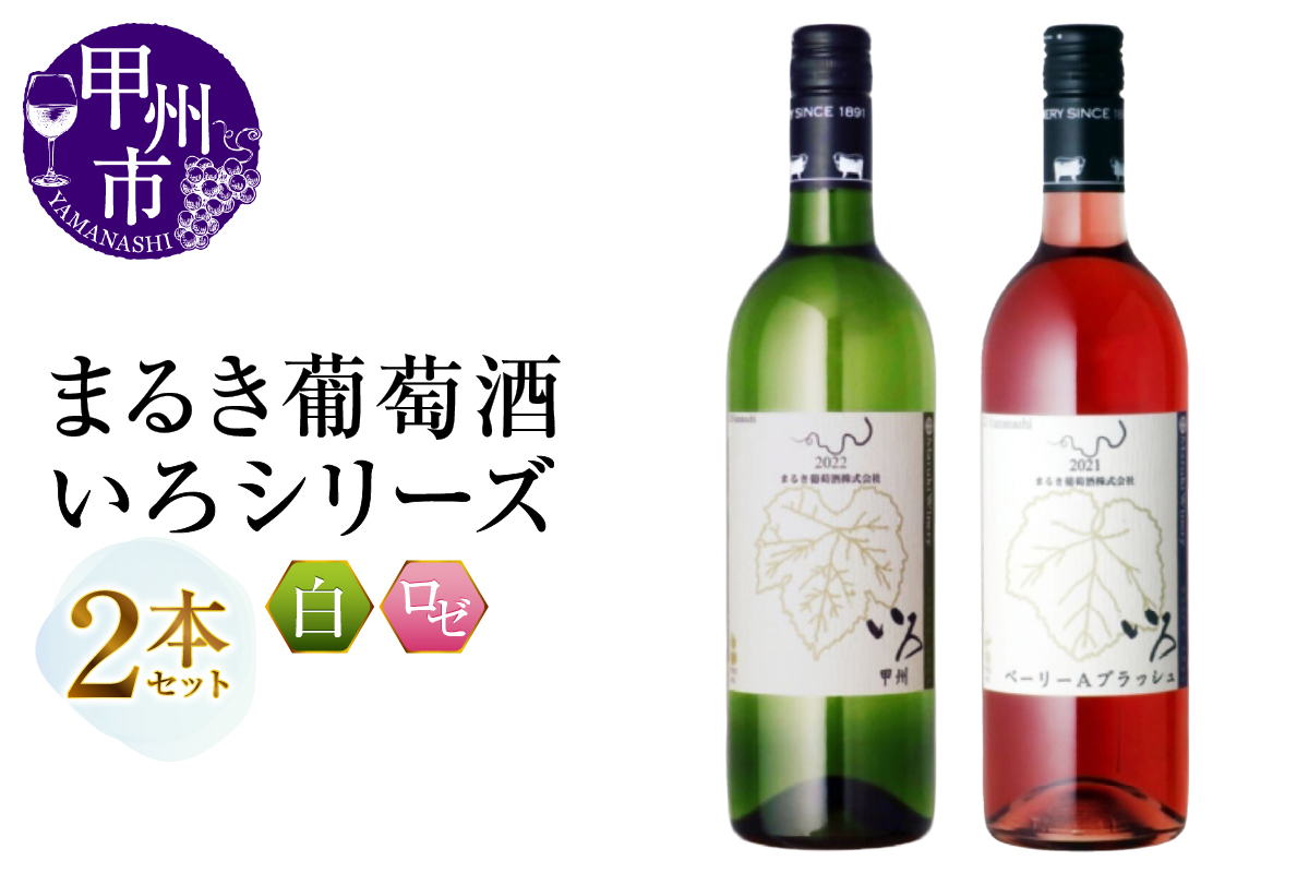 まるき【いろシリーズ】2本 いろ甲州 いろベーリーAブラッシュ（MG）B13-659