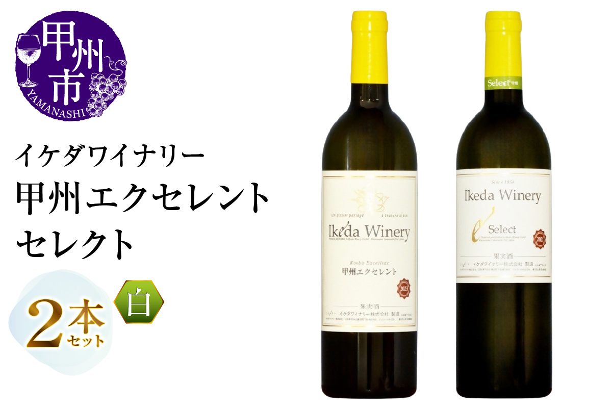 イケダワイナリー 2本セット【甲州エクセレント / セレクト白】（MG）B15-746