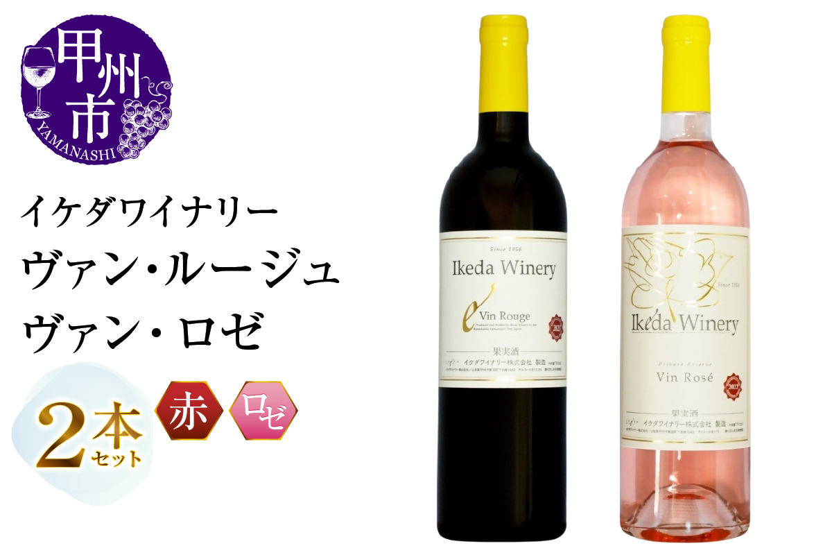 イケダワイナリー 2本セット【ヴァン・ルージュ / ヴァン・ロゼ】（MG）B12-675