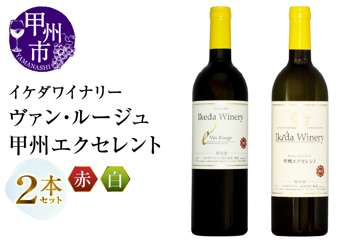 イケダワイナリー 2本セット【ヴァン・ルージュ / 甲州エクセレント】（MG）B12-673