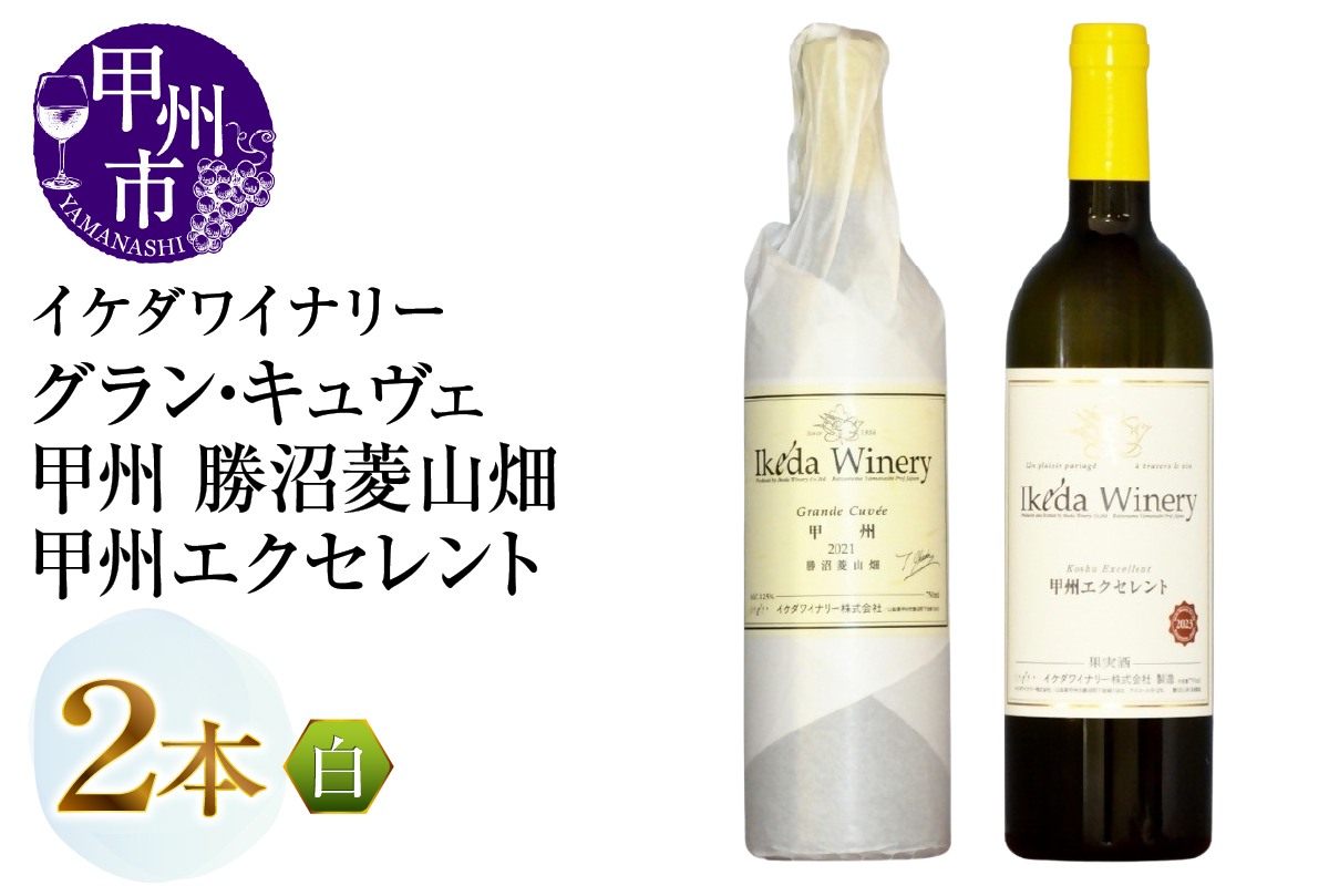 イケダワイナリー【グラン・キュヴェ 甲州／甲州エクセレント】2本セット（MG）B19-492