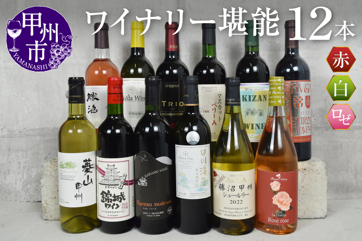 甲州市ワイナリー堪能12本セット（KSB）K9-620