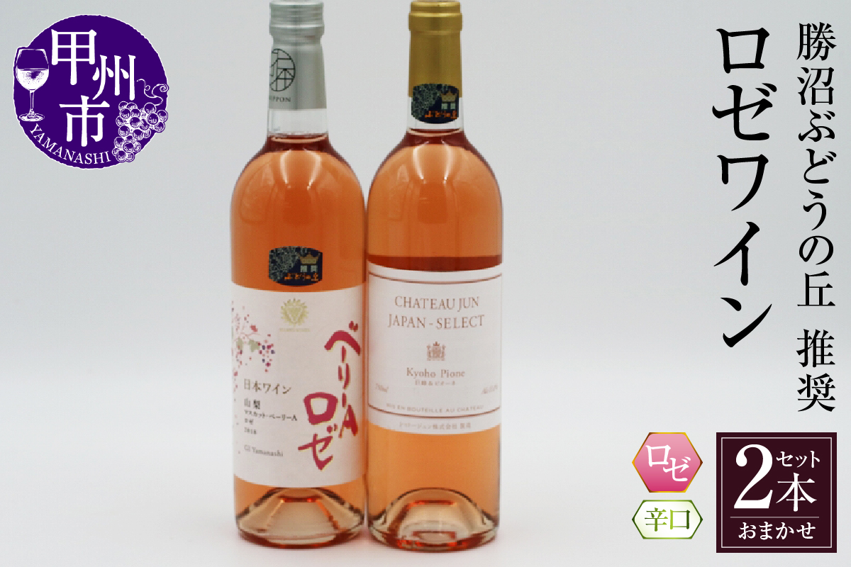 勝沼ぶどうの丘推奨 ロゼワイン（辛口）2本セット（KBO）B2-634