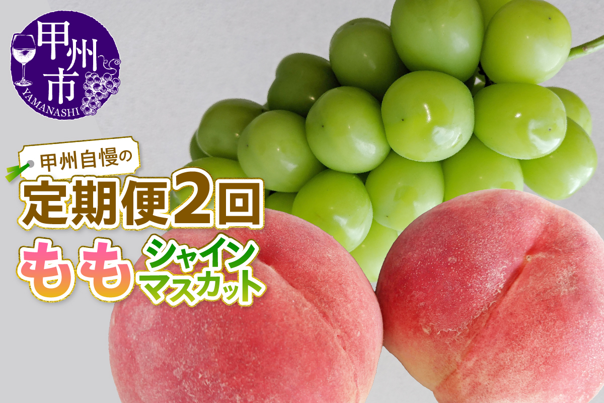 【定期便】甲州自慢の桃＋シャインマスカット定期便【2026年発送】（NK）C-421