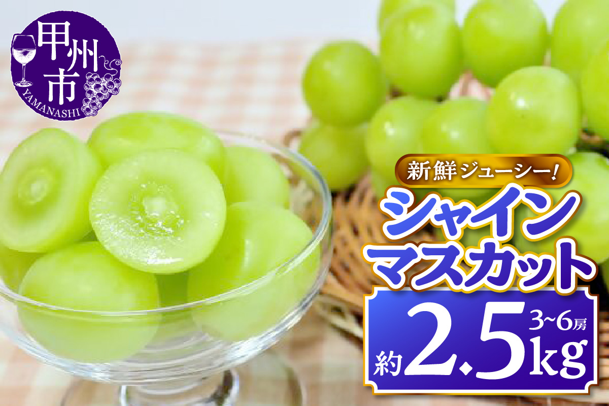 新鮮ジューシー！シャインマスカット 約2.5kg（3～6房）【2026年発送】（MKN）C5-500