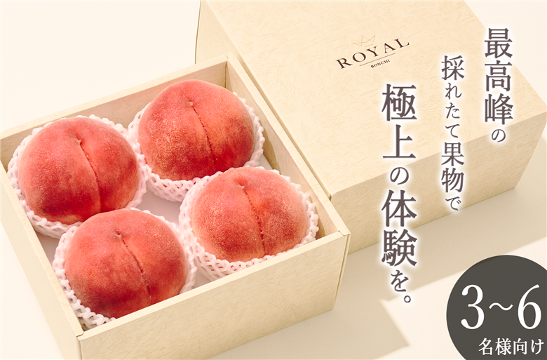 甲州市産 大玉桃 4個入り 1.8kg以上 自然農法【2026年発送】（BNC）B18-110