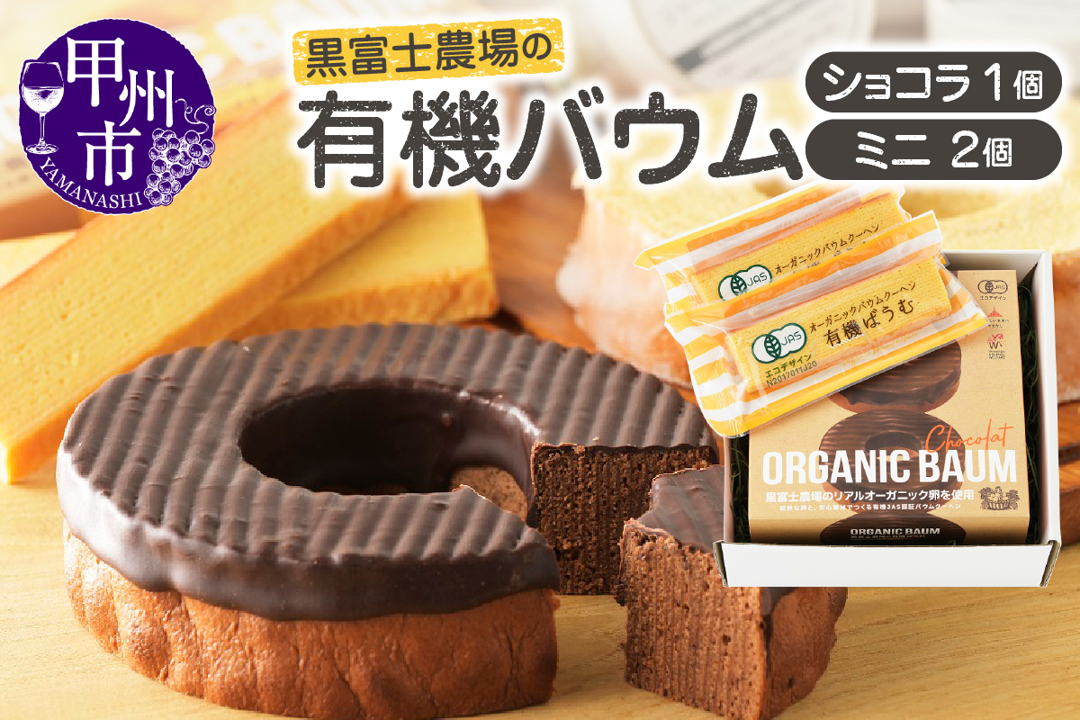 有機バウムショコラ＆有機バウムミニ2個入りセット　B12-501