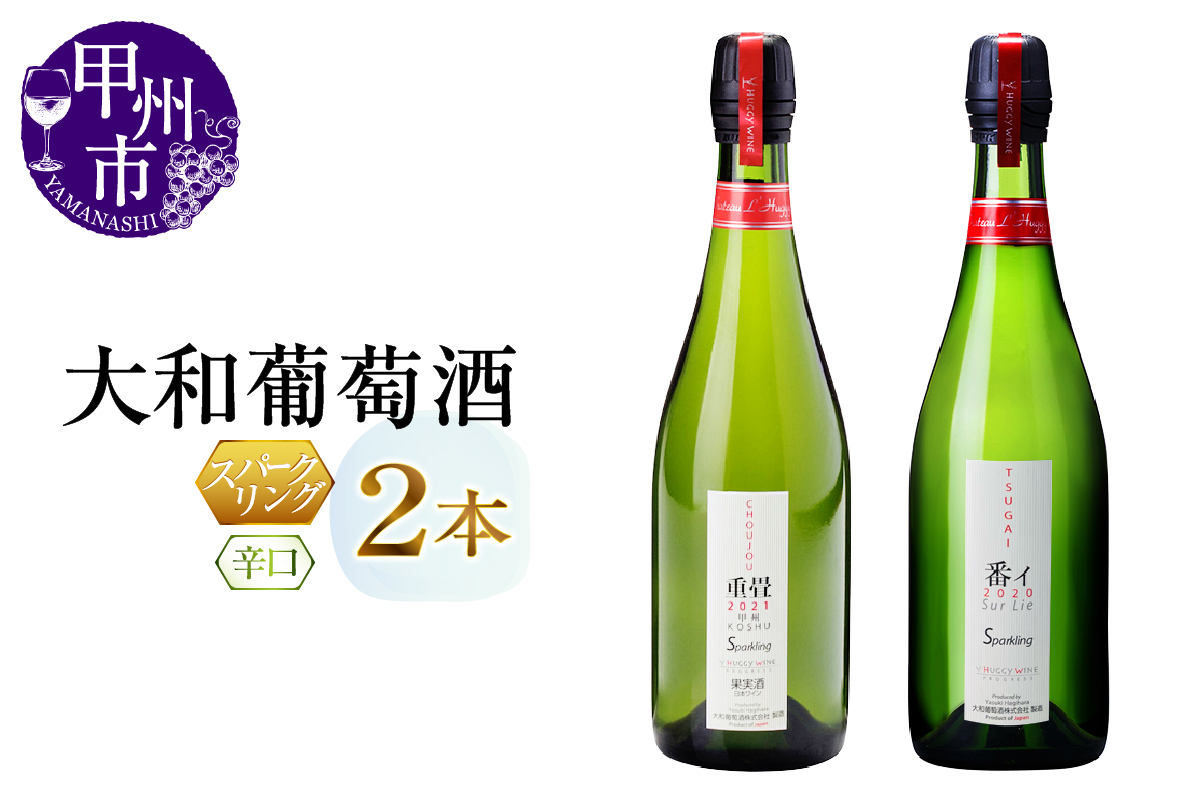 大和葡萄酒が贈る 『重畳』『番イ』スパークリングワイン2本セット（MG） B15-733