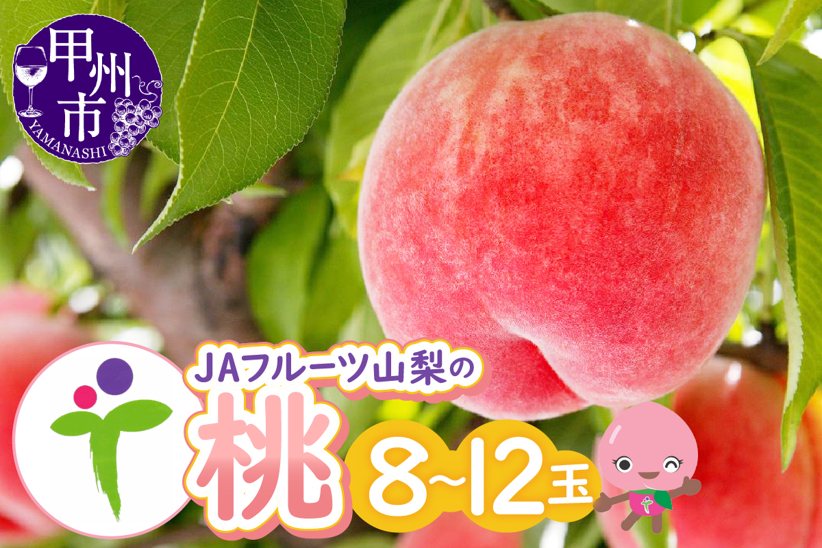 JAフルーツ山梨 甲州市産もも 8～12玉【80】【2025年発送】B2-104: 甲州市ANAのふるさと納税