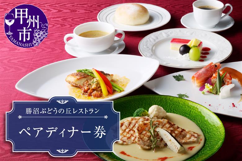 勝沼ぶどうの丘レストラン ペアディナー券（KBO）E-1306