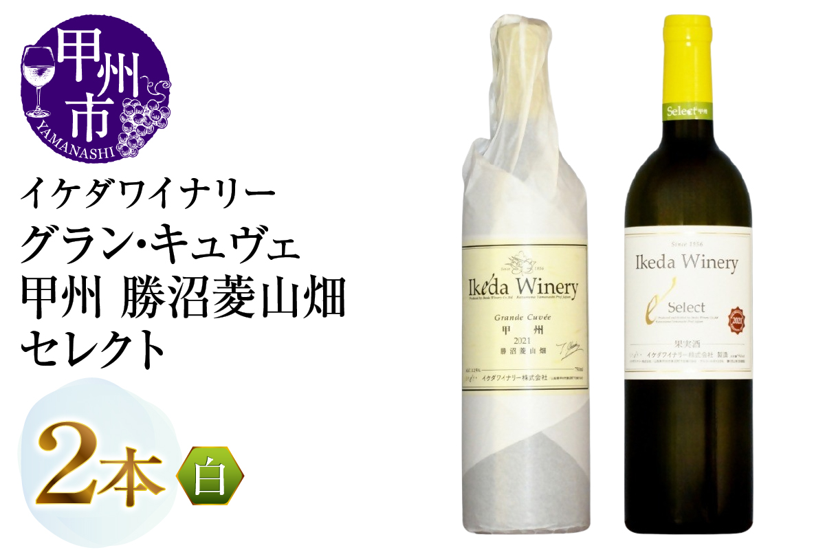 イケダワイナリー[グラン・キュヴェ 甲州/セレクト白]2本セット(MG)C-489
