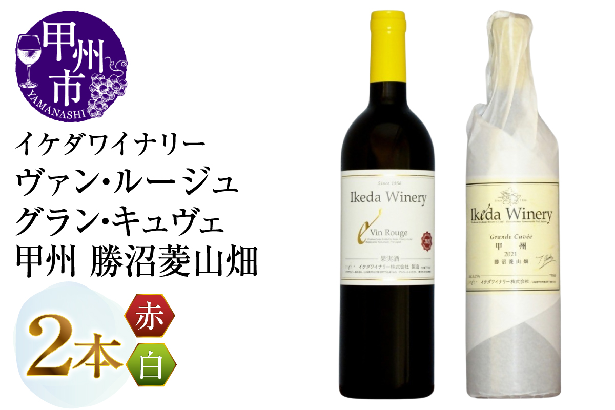 イケダワイナリー[グラン・キュヴェ 甲州/ヴァン・ルージュ]2本セット(MG)B18-676