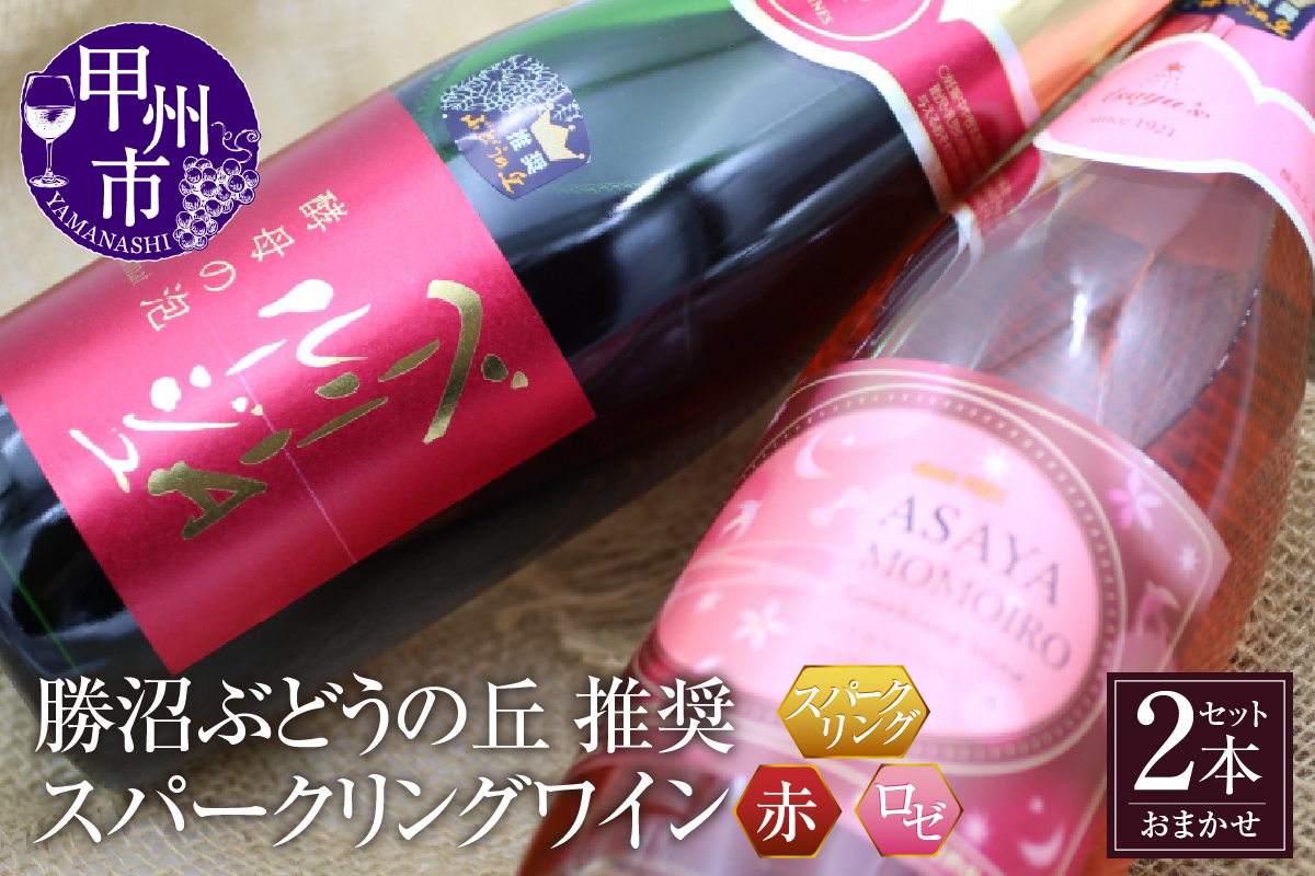 勝沼ぶどうの丘推奨 スパークリングワイン 赤&ロゼ 2本セット(KBO)B2-655