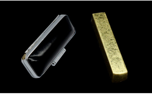 【甲州手彫印章　煌雅印】名刺印　象牙7.5mm角　（印材選択）[5839-1572] 金箔象牙・牛革黒ケース