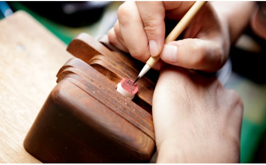 【甲州手彫印章　煌雅印】名刺印　象牙6mm角　（印材選択）[5839-1571]　 金箔象牙・金布ケース