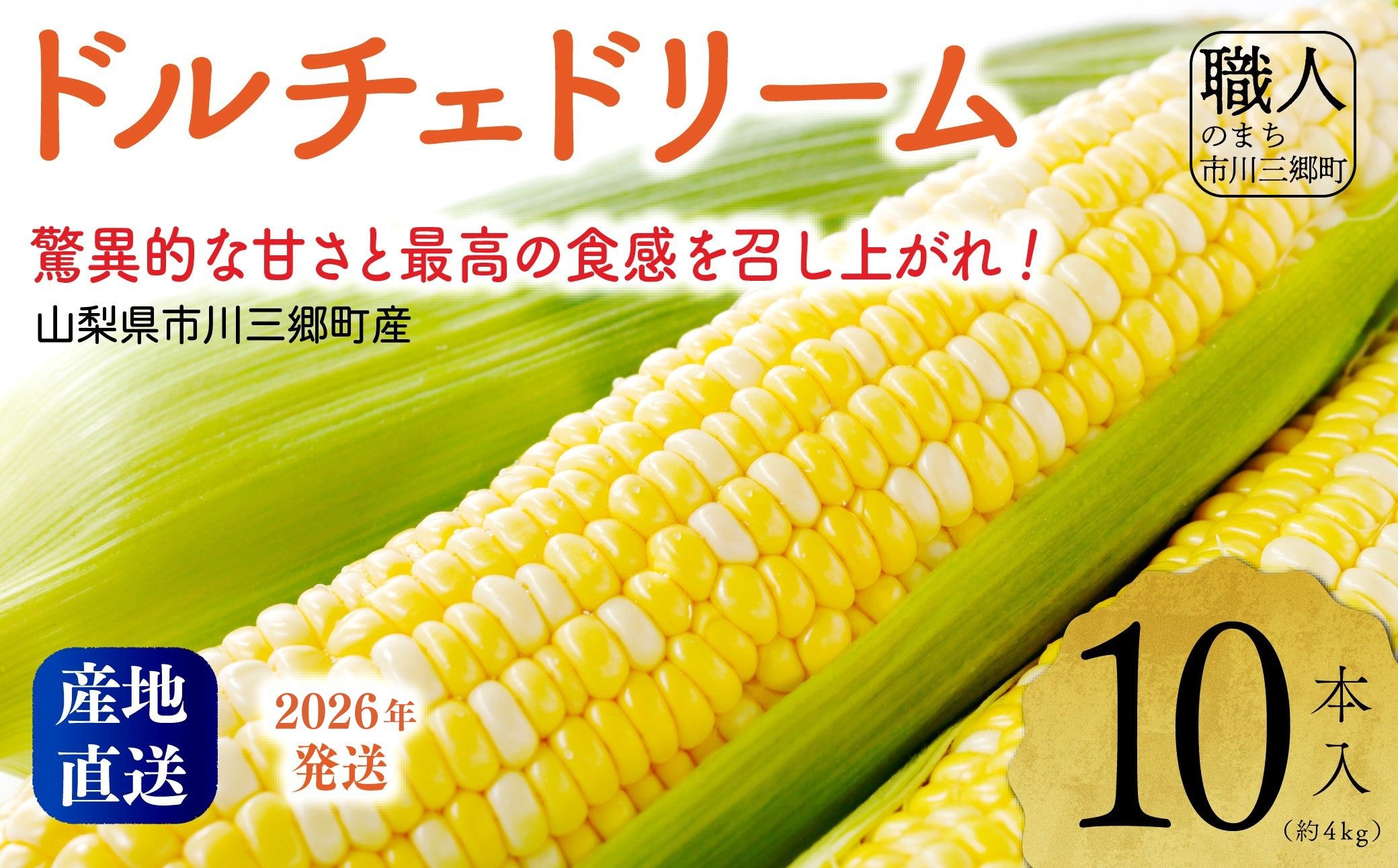 2026年発送！【山梨県市川三郷町産】Inakakara「ドルチェドリーム」10本入[5839-2165]
