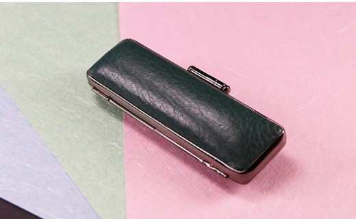 イタリアンレザー印鑑ケース[5839-1316] グリーン