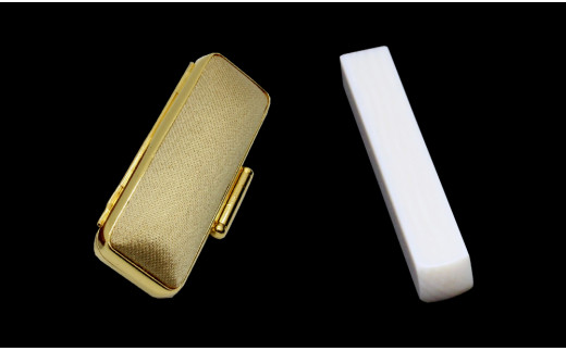 【甲州手彫印章　煌雅印】名刺印　象牙6mm角　（印材選択）[5839-1571]　 素象牙・金布ケース