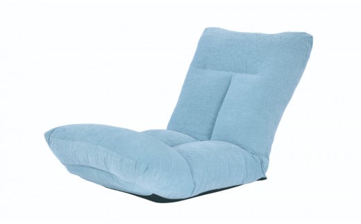 ロングシートの足上げ座椅子・リヨン（ライトブルー）[5839-9429]
