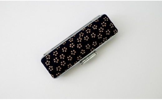 甲州印伝印鑑ケース(小) [5839-1949] 小桜　紺　12mm