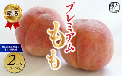 【市川三郷町産】プレミアム 桃2玉　【2026年7月中旬から発送】！Inakakara[5839-2017]