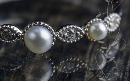 pt900 淡水 パール & 0.04ct ダイヤモンド リング 指輪 （RP-MR-0701） 鑑別書 保証書 ケース 付 ／ ジュエリー アクセサリー 宝石 プラチナ ギフト プレゼント 贈り物 記念日 お祝い 誕生日 人気 高級 山梨県 西桂町【n0530_liz_B】