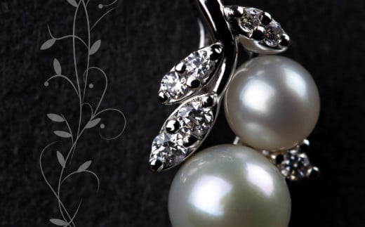 淡水 パール & 0.08ct ダイヤモンド ネックレス （RP-MN-0187） 鑑別書 保証書 ケース 付 ／ ジュエリー アクセサリー 宝石 ギフト プレゼント 贈り物 記念日 お祝い 誕生日 人気 高級 山梨県 西桂町【n0535_liz_B】