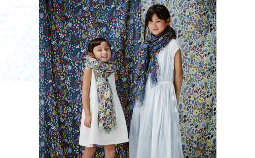 No.134 スティグ・リンドベリ　ハーバリウム　ネイビー ／ ファッション 織物 山梨県【n0134_mut】