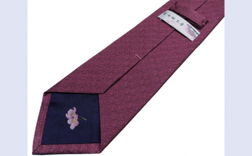 No.332 ネクタイ　富士桜工房　梨地無地　長春色 ／ シルク おしゃれ 山梨県 特産品【n0332_yam_A】