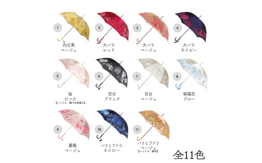 高級織物傘【婦人長傘】 絵おり ピンク系・桜 ピンク・淡く可憐に舞う「桜柄」絵おり ／雨具 雨傘 日傘 パステル UVカット 和色  8本骨 手開き レディース UV加工 送料無料 山梨県 槇田商店【n0320_mak_A】