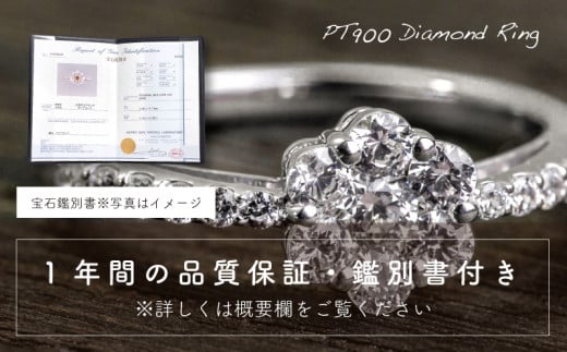 ダイヤ 指輪 pt900 ダイヤモンド リング 0.58ct （RP_MR-016） 鑑別書 保証書 ケース 付 ／ ジュエリー アクセサリー 宝石 プラチナ ギフト プレゼント 贈り物 記念日 お祝い 誕生日 人気 高級 山梨県 西桂町【n0512_liz_B】