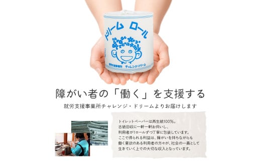 【就労支援】 トイレットペーパー 個包装 シングル ドリームロール 27ロール 【1個:長さ65ｍ】 シングルソフトタイプ 再生紙 紙 トイレ用品 生活用品 生活品 生活必需品 消耗品 備蓄 防災用品 日用雑貨 生活雑貨 新生活 SDGs リサイクル エコ 人気 山梨県 西桂町【n0566-sg_tii】