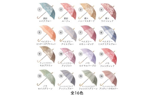 No.396 高級織物傘【婦人長傘】赤紫系・可憐さと繊細さが爽やかに引き立つ晴雨兼用傘 kirie ドットフラワー アメジスト／  雨具 雨傘 日傘 パステル UVカット 和色  8本骨 ワンプッシュオープン UV加工 山梨県【n0396_mak】