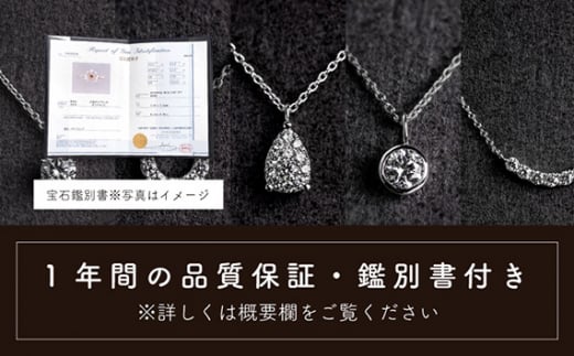 ダイヤ ダイヤモンド ネックレス 0.23ct 鑑別書 保証書 ケース 付 ジュエリー アクセサリー ペンダント 宝石 プラチナ ギフト プレゼント 贈り物 記念日 お祝い 誕生日 人気 高級 山梨県 西桂町【n0479_liz_B】