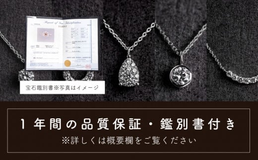 ダイヤモンド ネックレス 0.23ct （RP_MN-126） 鑑別書 保証書 ケース 付 ／ ジュエリー アクセサリー 宝石 ギフト プレゼント 贈り物 記念日 お祝い 誕生日 人気 高級 山梨県 西桂町【n0519_liz_B】