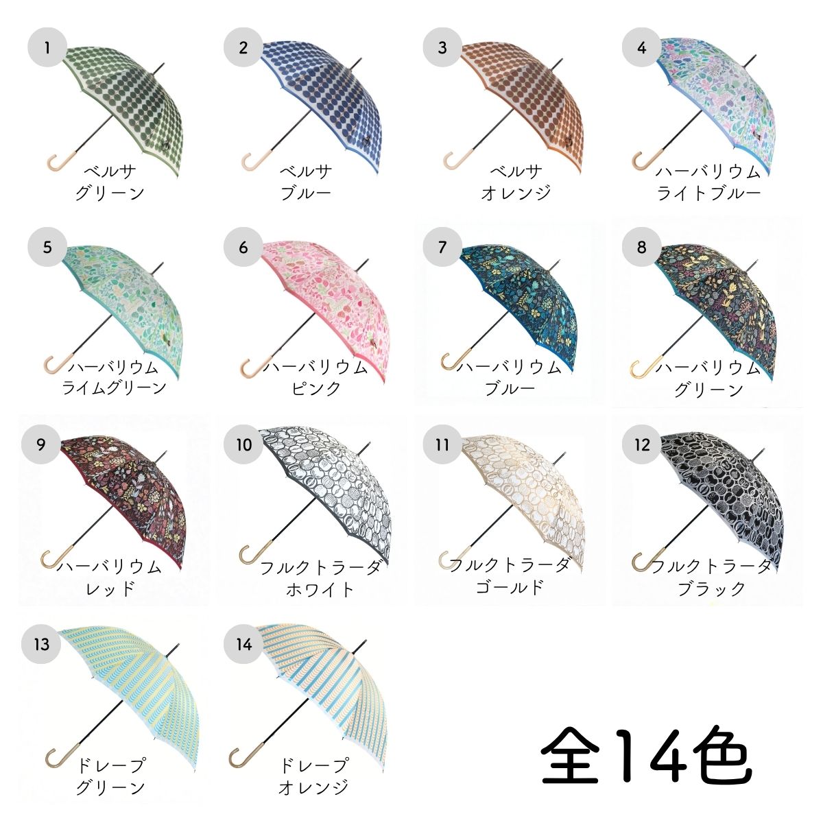 高級織物傘【婦人長傘】 スティグ・リンドベリ 晴雨兼用傘 ハーバリウム ライトブルー 北欧デザイン 傘 レディース 槇田ブランド ／ 雨具 雨傘 日傘 親骨60cm UVカット 8本骨 手開き UV加工 送料無料 山梨県 槇田商店【n0640-04_mak】