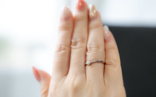 pt900 淡水 パール & 0.06ct ダイヤモンド リング 指輪 （RP-MR-0586） 鑑別書 保証書 ケース 付 ／ ジュエリー アクセサリー 宝石 プラチナ ギフト プレゼント 贈り物 記念日 お祝い 誕生日 人気 高級 山梨県 西桂町【n0527_liz_B】