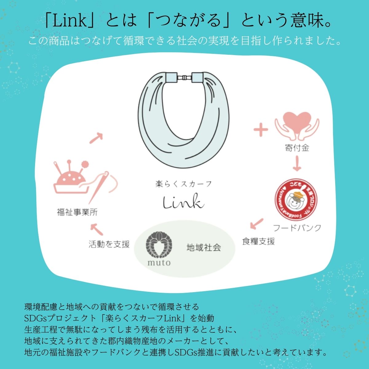 ワンタッチ着脱の楽らくスカーフ シルクカシミヤ 色柄ランダム 高級織物の残布を活用したエコな逸品 ／簡単 小さめ コンパクト ミニ スカーフ シルク カシミア エコ 就労支援【n0577_mut】