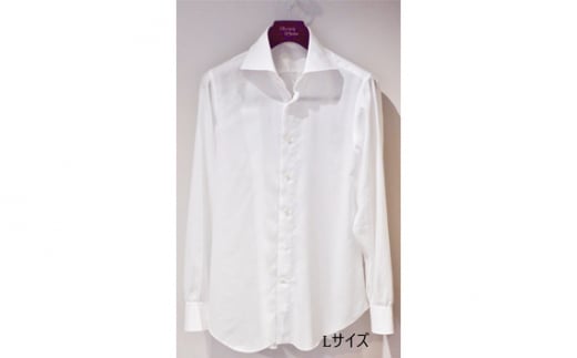 No.261 Lサイズ　140番手　cotton100％　ハンドメイドシャツ ／ ファッション コットン 天然素材 山梨県【n0261_del】